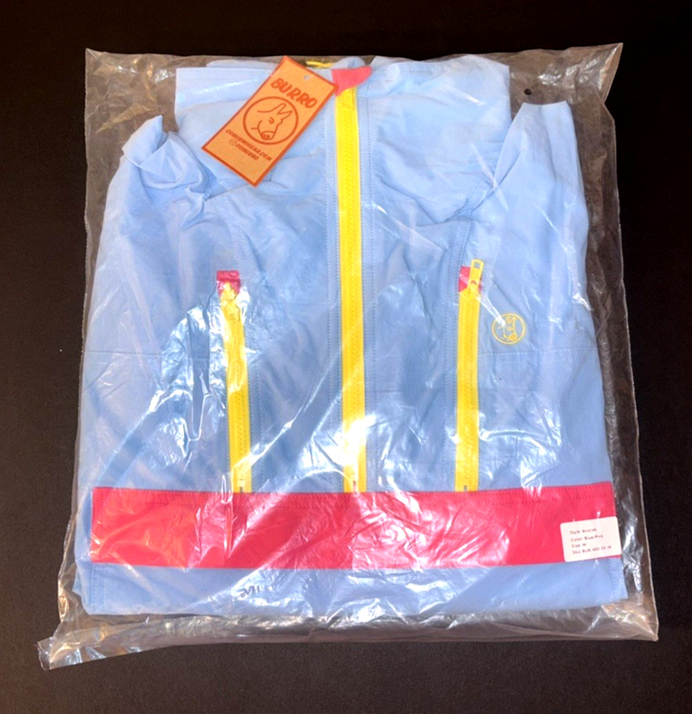 Burro Anorak Jacket for Men and Women, size M Turquoise, NWT